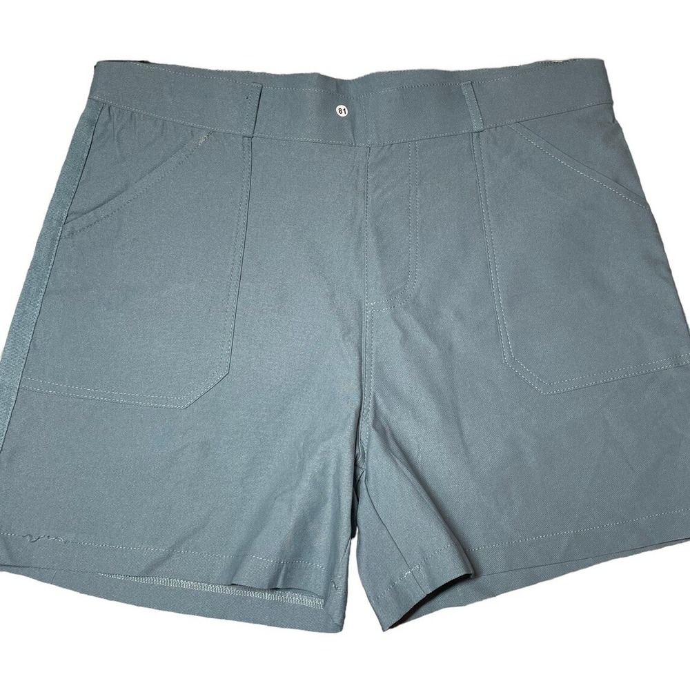 Womens Dusty Blue Hiking Walking Shorts New Pockets Athletic Outdoors Large READ - Picture 3 of 12